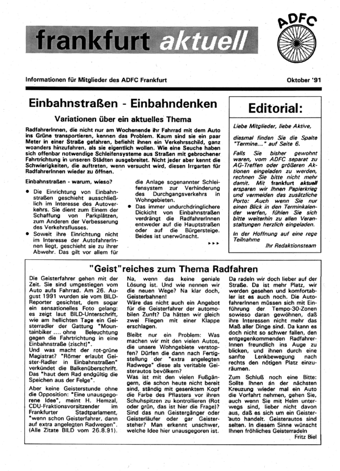 Frankfurt Aktuell 1991-10 Frankfurt Aktuell 1991-10