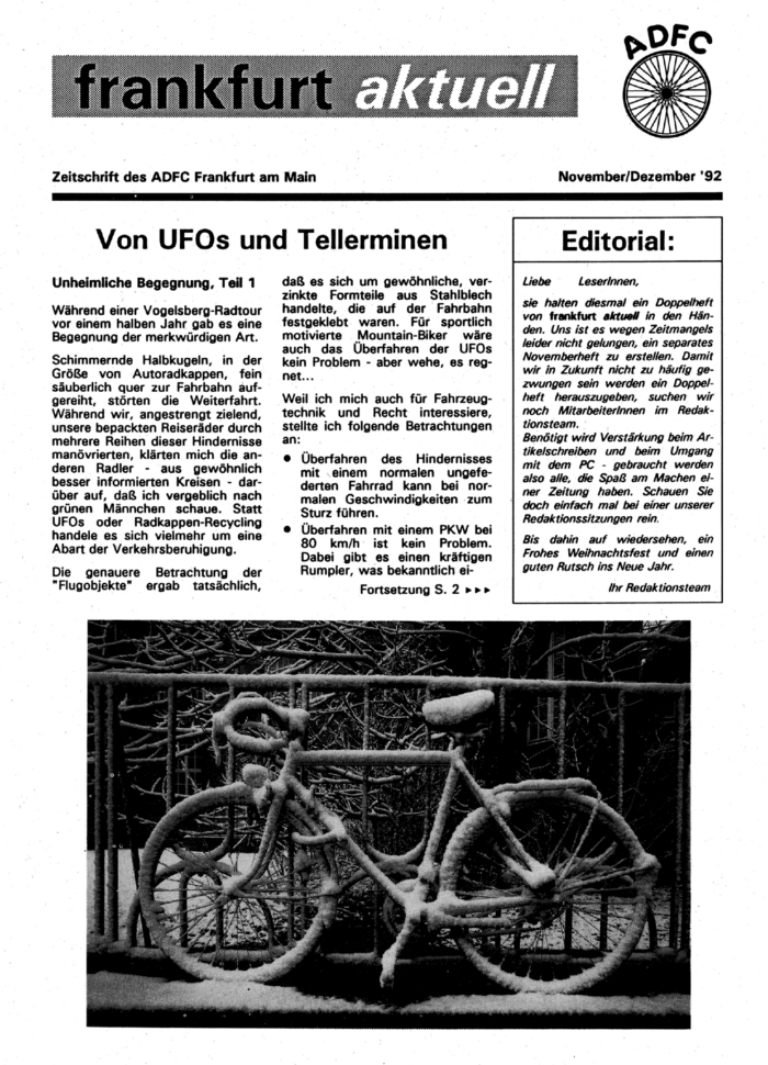 Frankfurt Aktuell 1992-11 Frankfurt Aktuell 1992-11