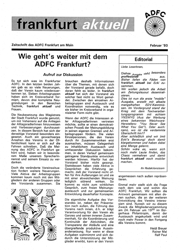 Frankfurt Aktuell 1993-02 Frankfurt Aktuell 1993-02