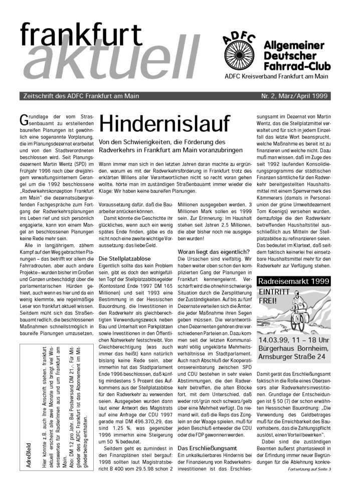 Frankfurt Aktuell 1999-02 Frankfurt Aktuell 1999-02