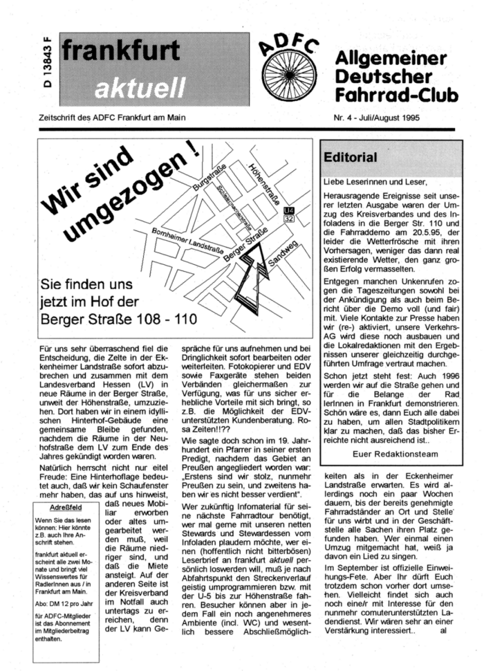 Frankfurt Aktuell 1995-04 Frankfurt Aktuell 1995-04