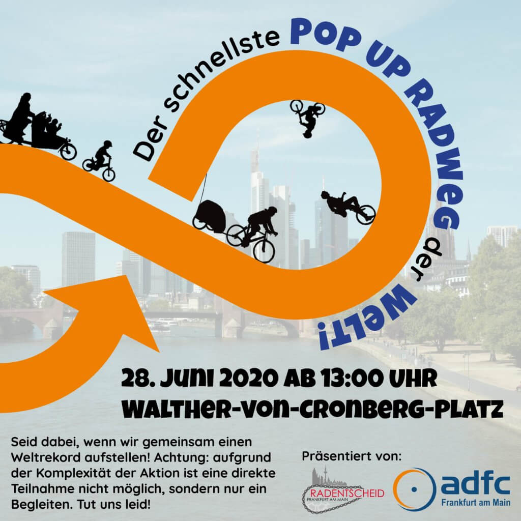 Bild zu 19076: 'Rollende Pop Up Bikelane', an Anlagenring und Cityring - ADFC und Radentscheid zeigen: So geht’s!