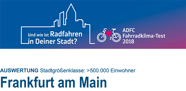 Bild zu 19246: ADFC-Fahrradklima-Test 2018 - Prima Klima fürs Radfahren? In Frankfurt trübt es sich weiter ein!