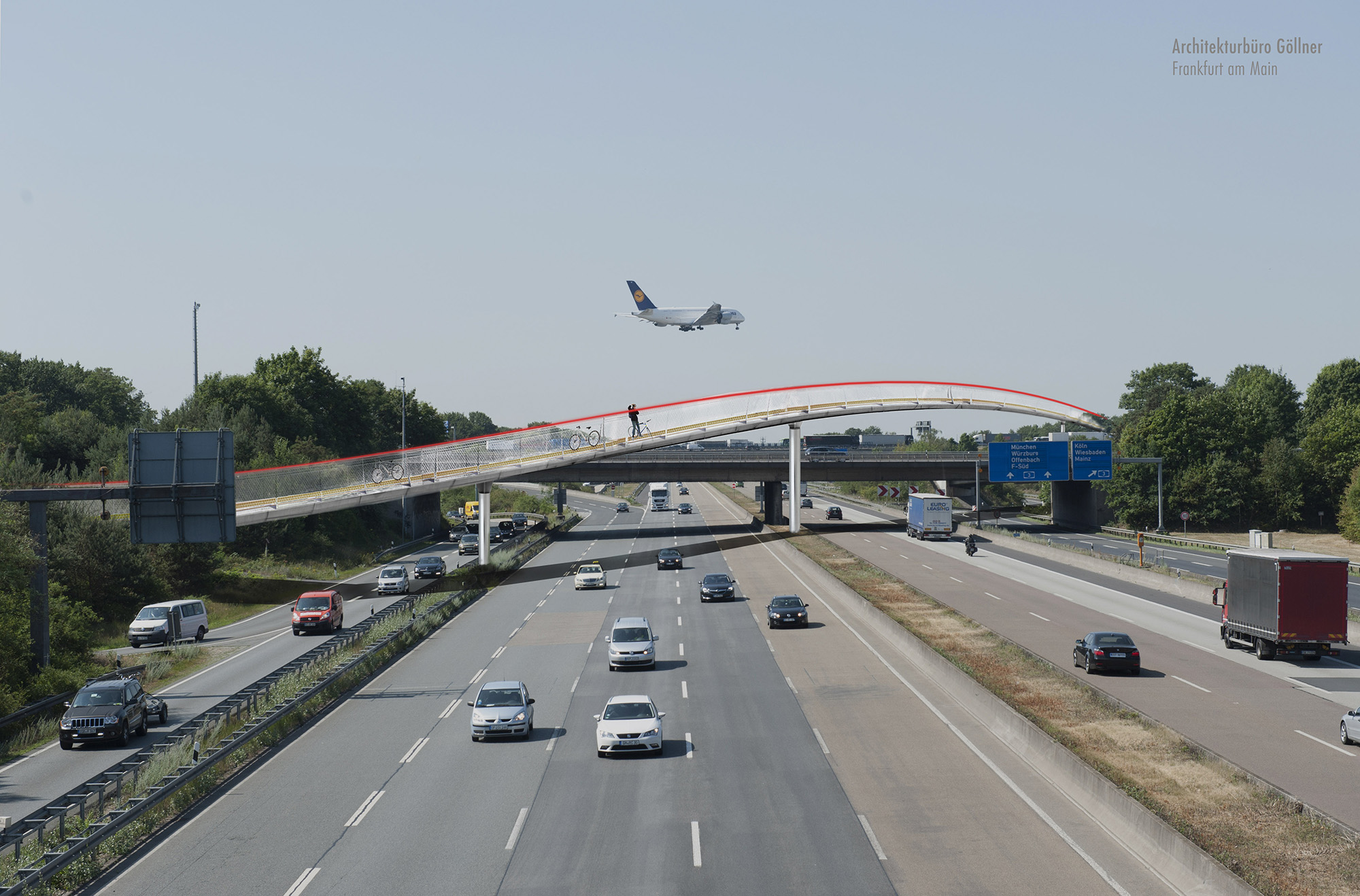 So könnte er aussehen, der "Airport-Bogen" Design und Simulation: Architekturbüro Göllner, Frankfurt; (Foto: Eckehard Wolf)