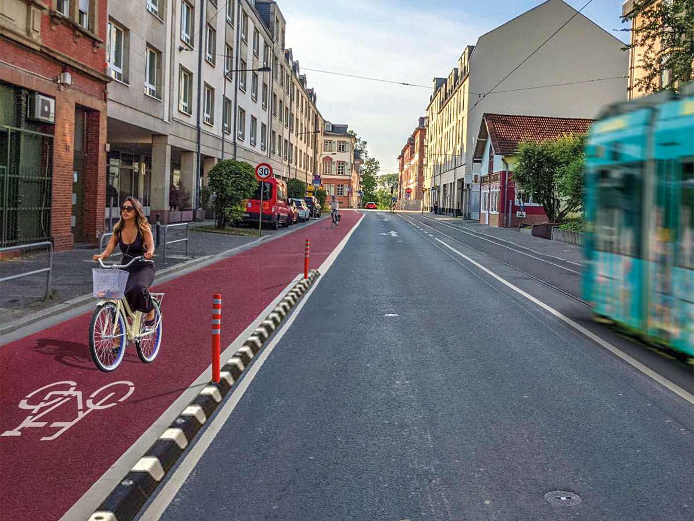 Eine Fahrbahn weniger, ein Radstreifen mehr: das Konzept für die Zuckschwerdtstraße 