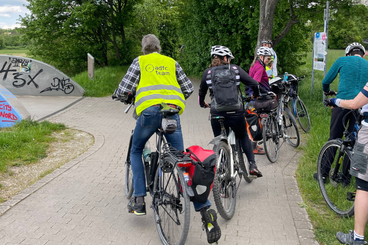 Teilnehmer der Tour unterwegs