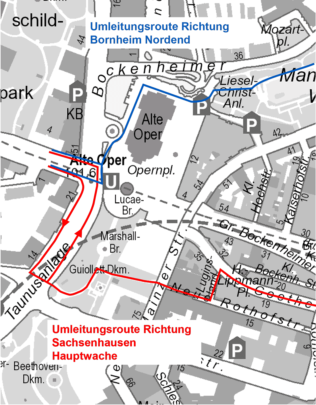 © Grafik: Straßenverkehrsamt 36.34, Stadt Frankfurt am Main© Kartengrundlage: Stadtvermessungsamt, Stadt Frankfurt am Main