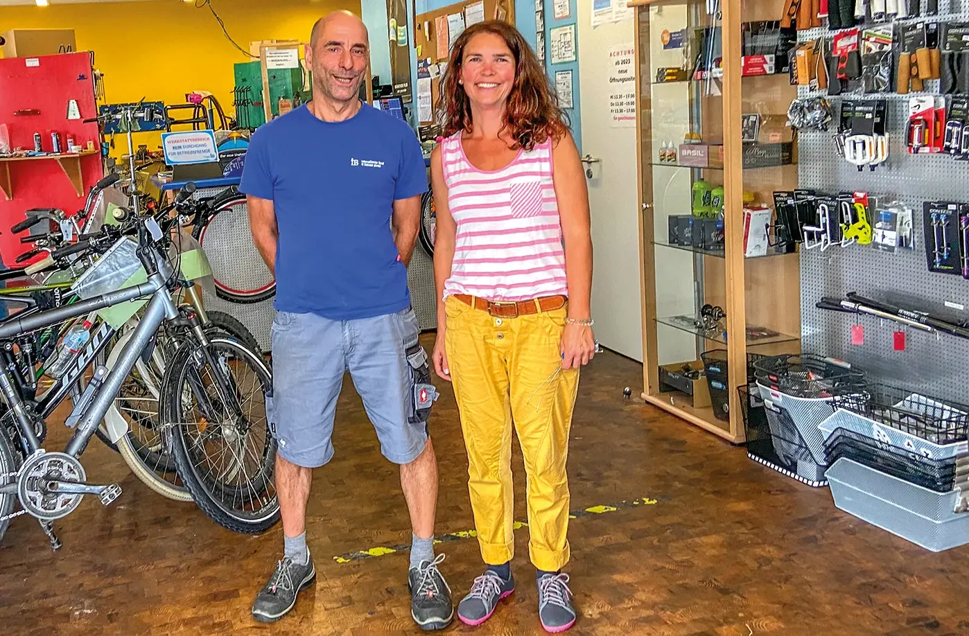 Uwe Manger und Simone Stanke von BikePoint. Bei ihrer Arbeit steht die Ausbildung junger Menschen an erster Stelle.<br><span class="image-copyright">Dagmar Berges (2)</span>