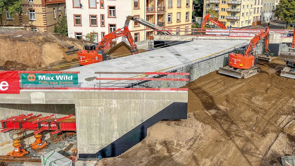 Ein Jahrhundertprojekt für den Radverkehr in Frankfurt: Der Tunnel unter den Gleisen auf dem Homburger Damm verbindet zukünftig beide Teile der Frankenallee<br><span class="image-copyright">Alle Fotos: Falko Görres</span>