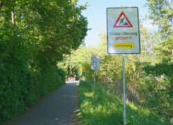 Nidda-Radweg - Absperrung im Westen 04.2025
