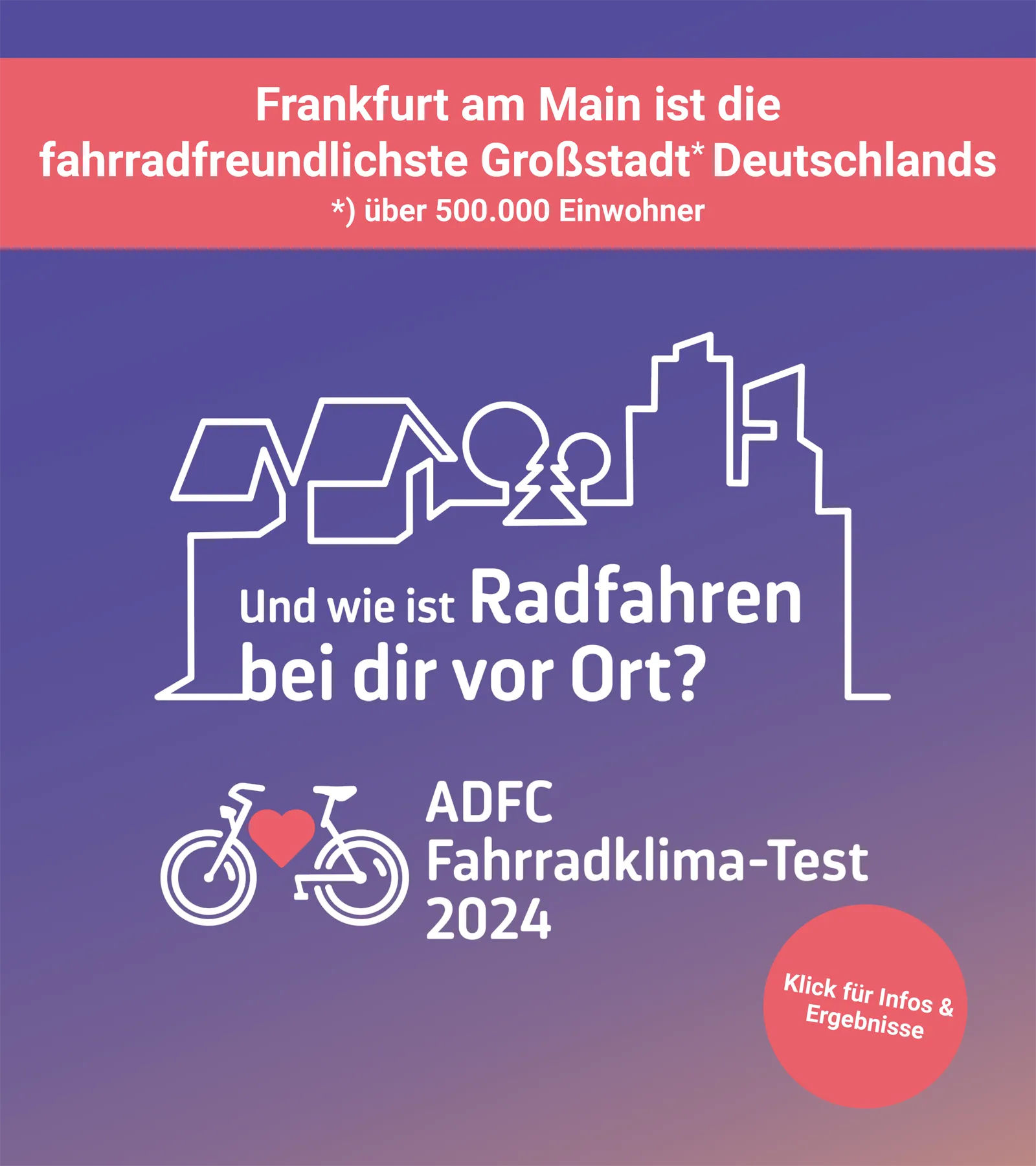 Fahrradklimatest 2025 Ergebnisse - Banner