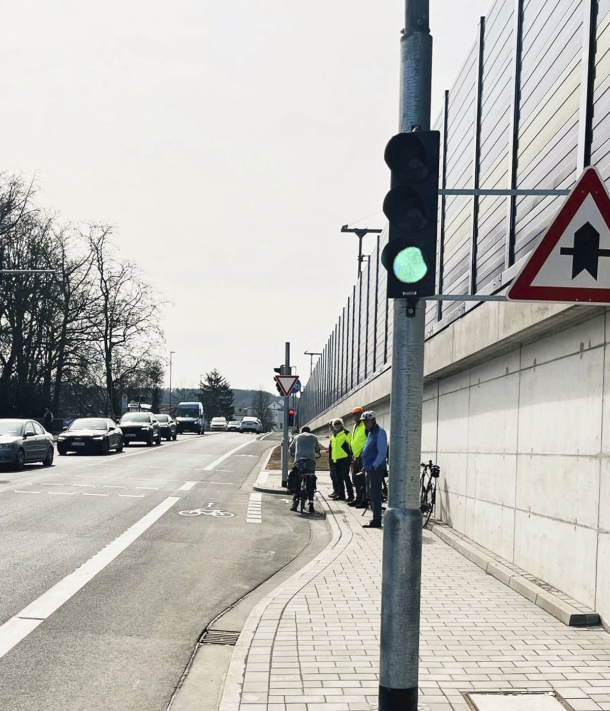 Gesonderte Ampel für den Radverkehr auf der Kasseler Straße