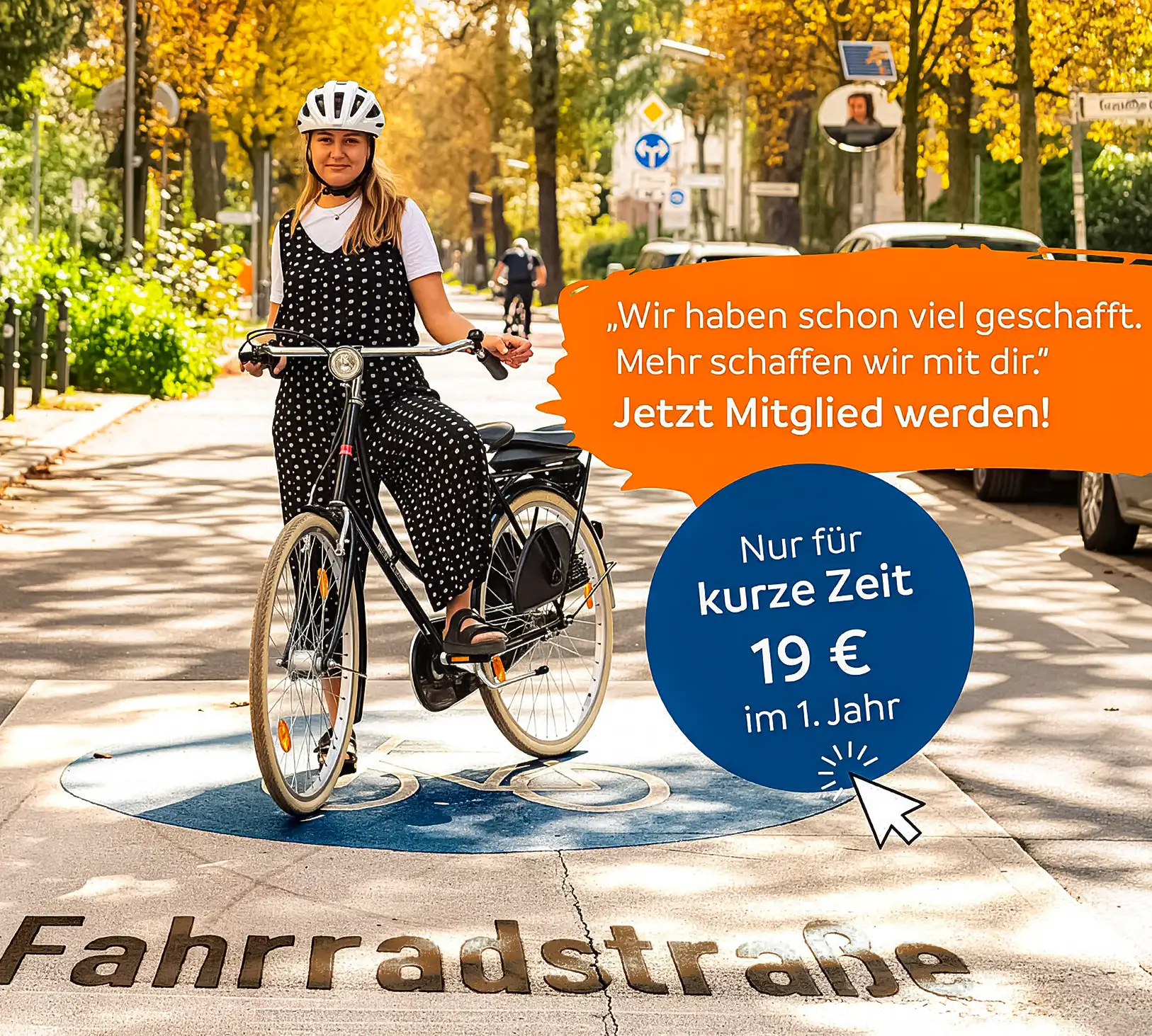 19 EUR Kampagne Herbst 2025 - Fahrradstraße