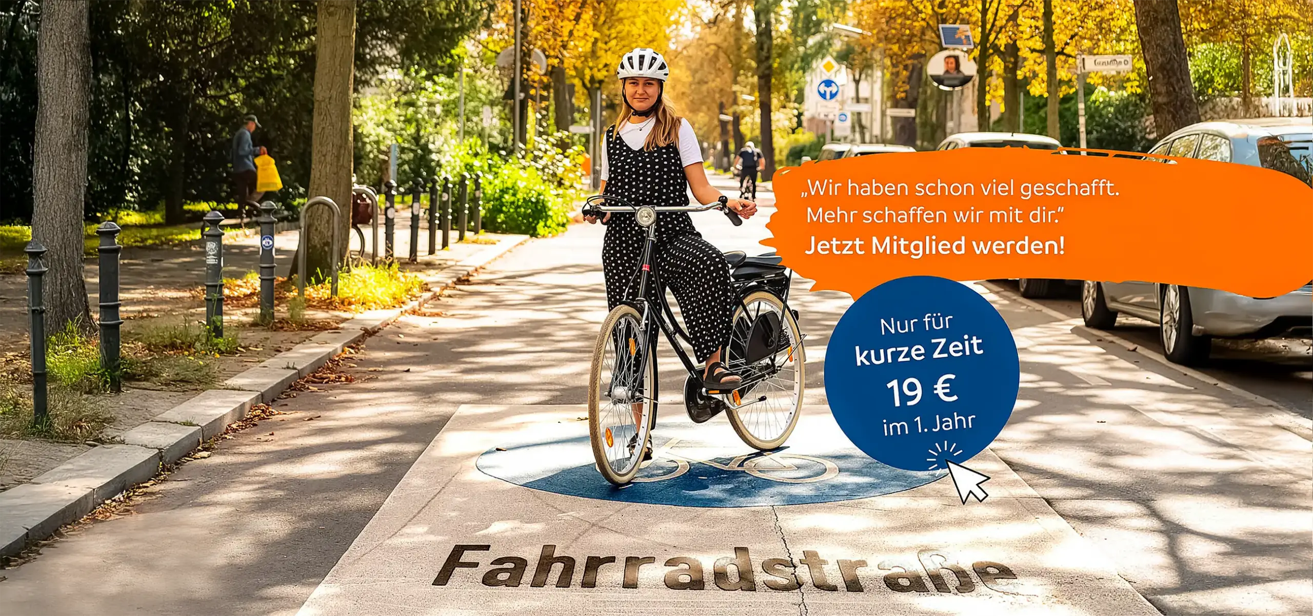 19 EUR Kampagne Herbst 2025 - Fahrradstraße