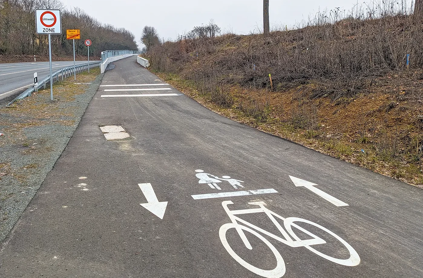 Der wichtige Lückenschluss ist zwar nur wenige Meter lang, aber aufwendig im Bau gewesen<br><span class="image-copyright">Ansgar Hegerfeld</span>