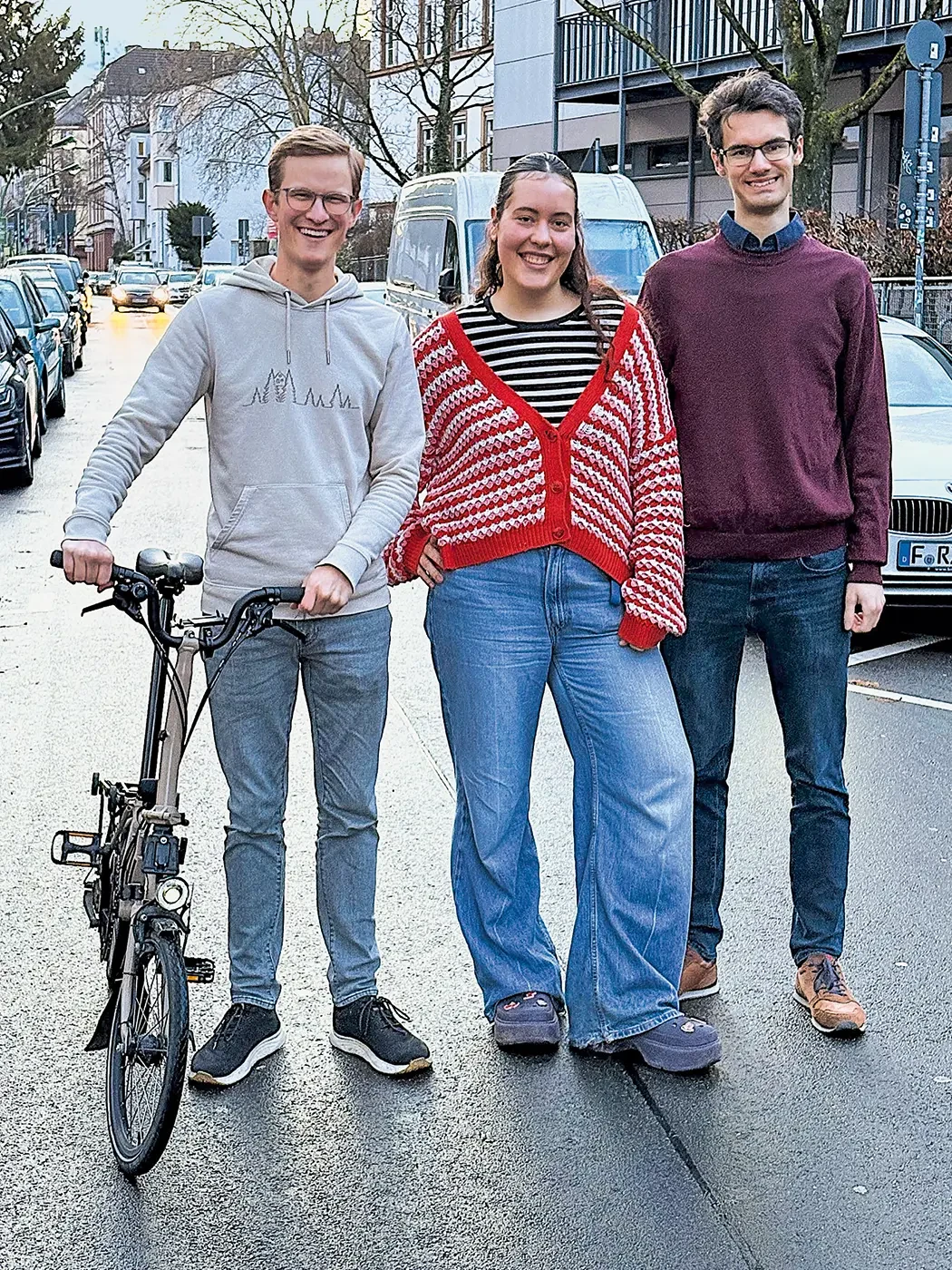 Matthias Rohr, Franka Günther und Oliver Martini sind bisher die Gesichter des Jungen ADFC in Frankfurt