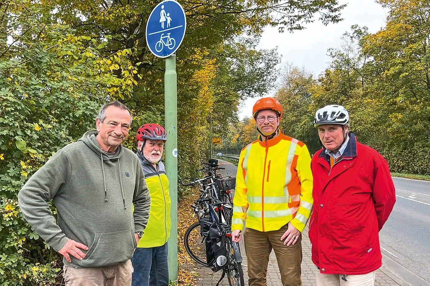 Wulfhard Bäumlein, Theo Sorg, Jochen Waiblinger und Walter Baumann gehören der AG Radverkehr an<br><span class="image-copyright">Christiane Kauer</span>