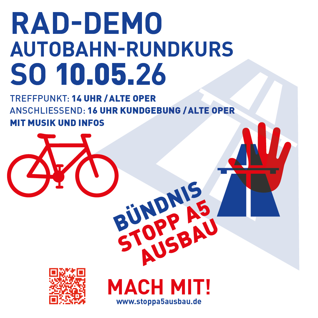 Aufruf Rad-Demo zum A5-Ausbau am 10.05.2026