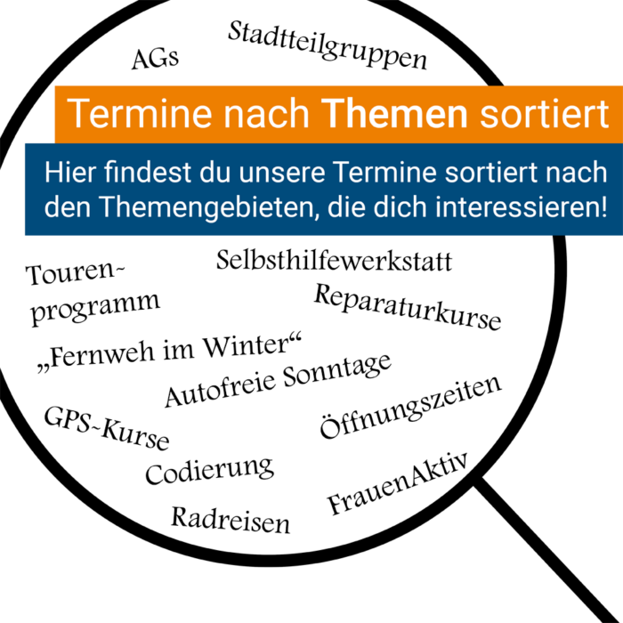 Sharepic zu "Termine nach Themen sortiert"